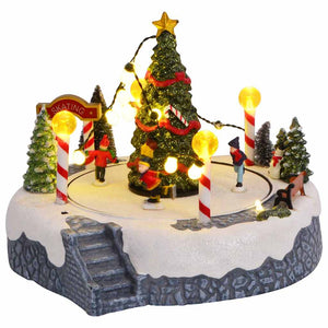 Weihnachtsdorf Dekoration mit Lichtern