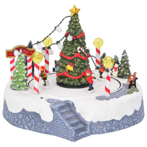Weihnachtsdorf Dekoration mit Lichtern