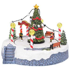 Weihnachtsdorf Dekoration mit Lichtern