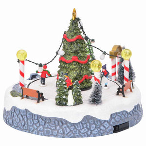 Weihnachtsdorf Dekoration mit Lichtern