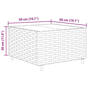 6-tlg. Garten Lounge Set Braun Poly Rattan