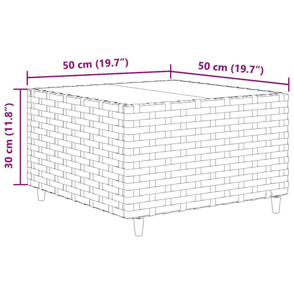 6-tlg. Garten Lounge Set Braun Poly Rattan