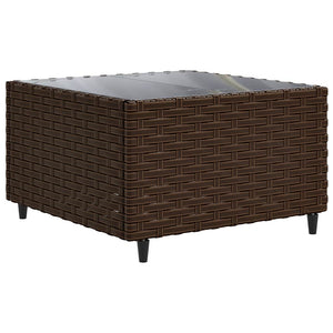 6-tlg. Garten Lounge Set Braun Poly Rattan