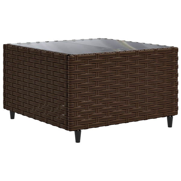 6-tlg. Garten Lounge Set Braun Poly Rattan