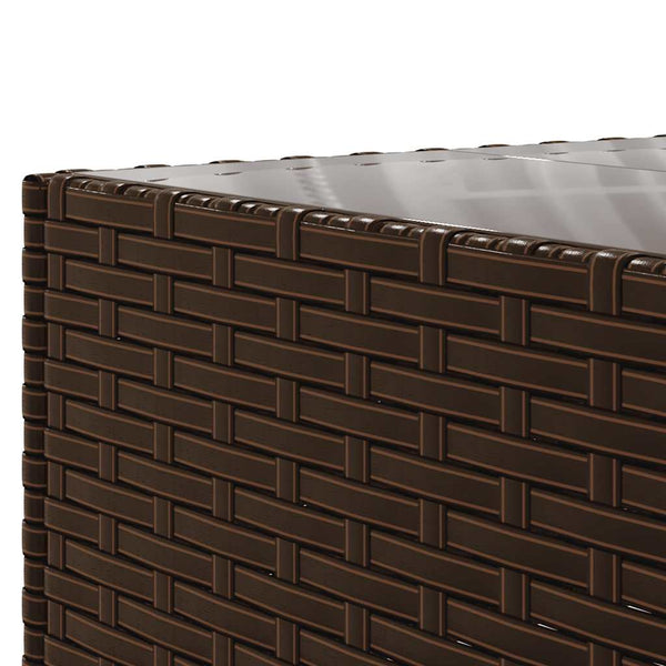 6-tlg. Garten Lounge Set Braun Poly Rattan