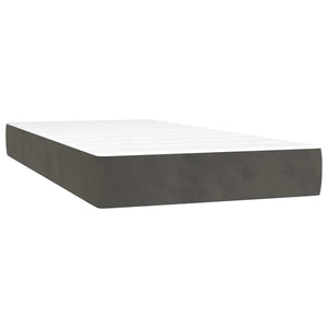 Taschenfederkernmatratze Kinder 80x160 cm Dunkelgrau Samt