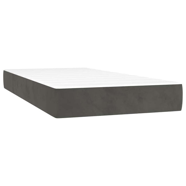 Taschenfederkernmatratze 80x210 cm Dunkelgrau Samt