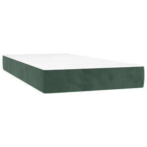 Taschenfederkernmatratze Dunkelgrün Samt 80x210