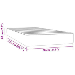 Taschenfederkernmatratze 80x210 cm Dunkelblau Samt
