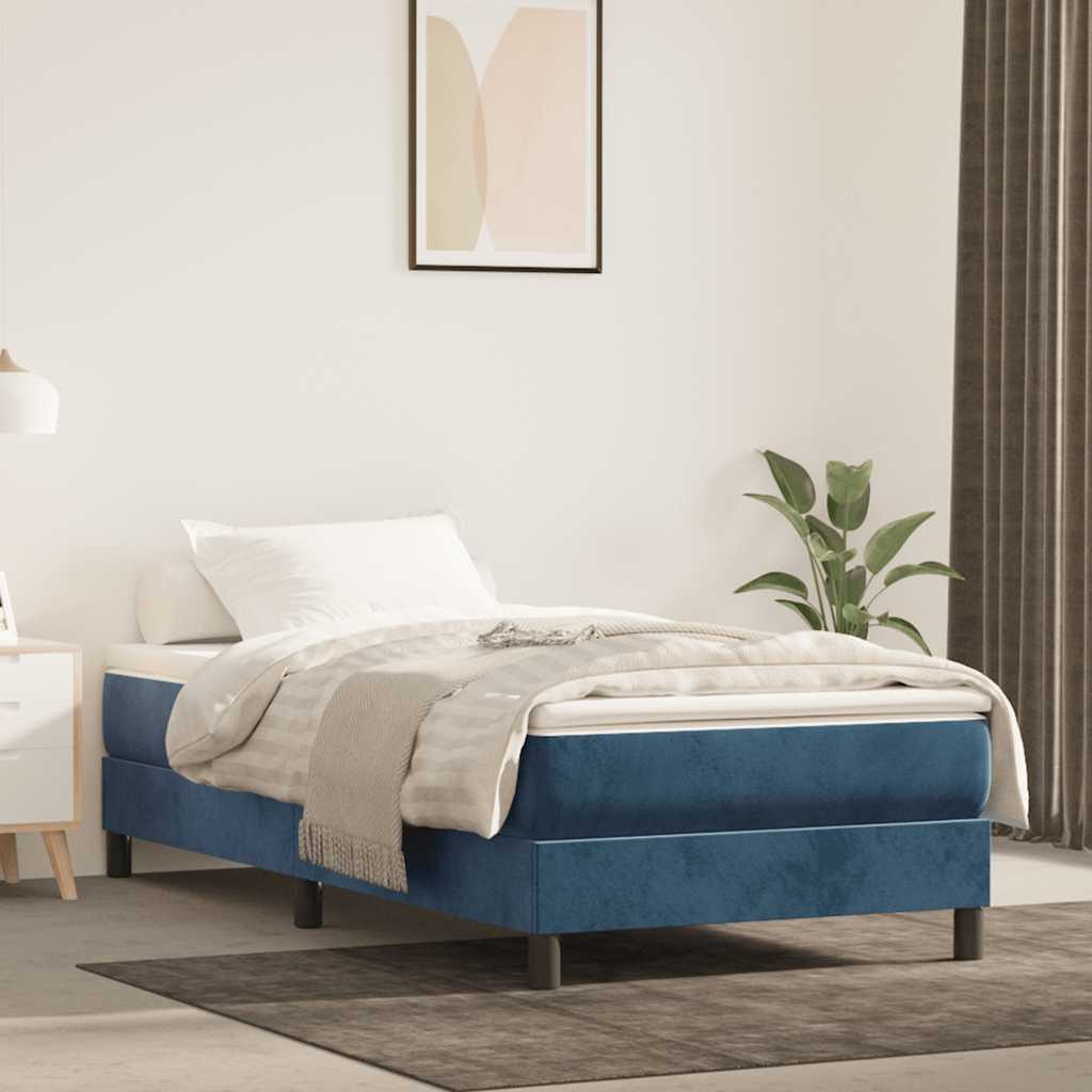 Taschenfederkernmatratze 80x210 cm Dunkelblau Samt