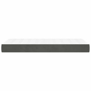 Taschenfederkernmatratze 90x210 cm Dunkelgrau Samt