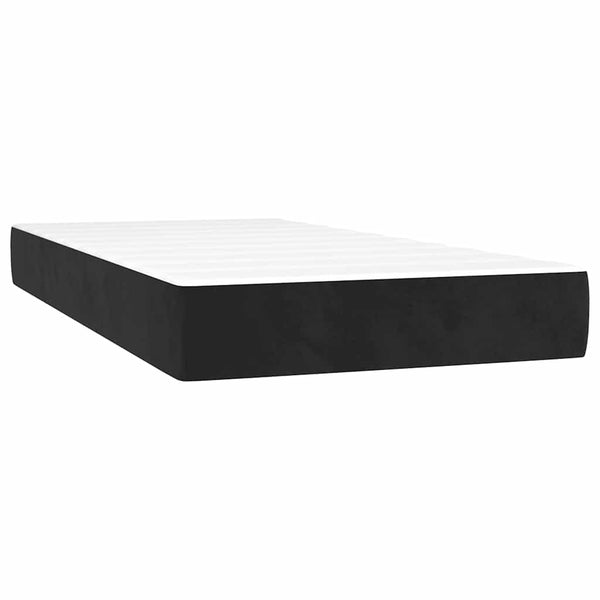 Taschenfederkernmatratze 90x210 cm Samt Schwarz