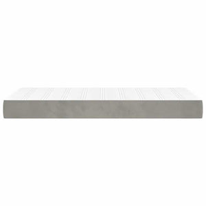 Taschenfederkernmatratze 100x210 cm Hellgrau Samt