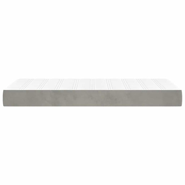 Taschenfederkernmatratze 100x210 cm Hellgrau Samt