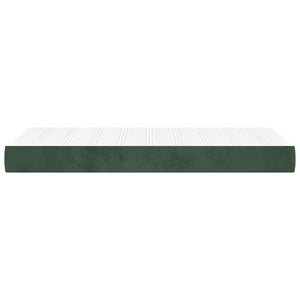 Taschenfederkernmatratze Dunkelgrün 100x210 cm Samt
