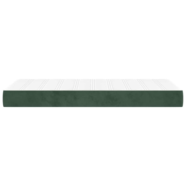 Taschenfederkernmatratze Dunkelgrün 100x210 cm Samt