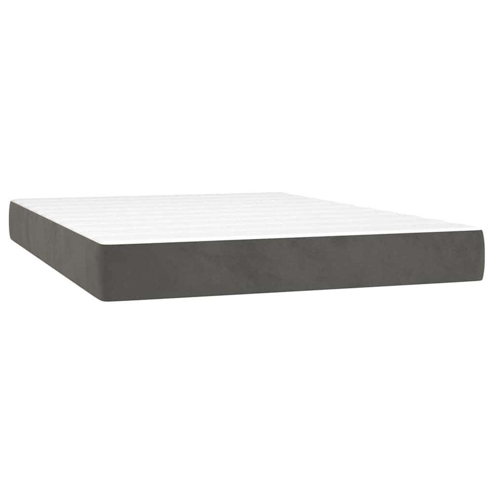 Taschenfederkernmatratze 120x210 cm Dunkelgrau Samt