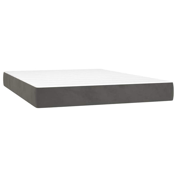 Taschenfederkernmatratze 120x210 cm Dunkelgrau Samt