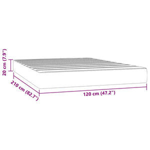 Taschenfederkernmatratze Schwarz 120x210 cm Samt