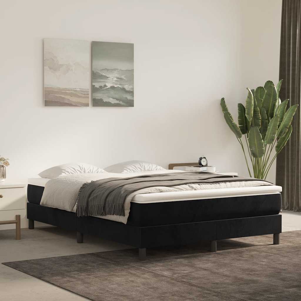 Taschenfederkernmatratze Schwarz 120x210 cm Samt