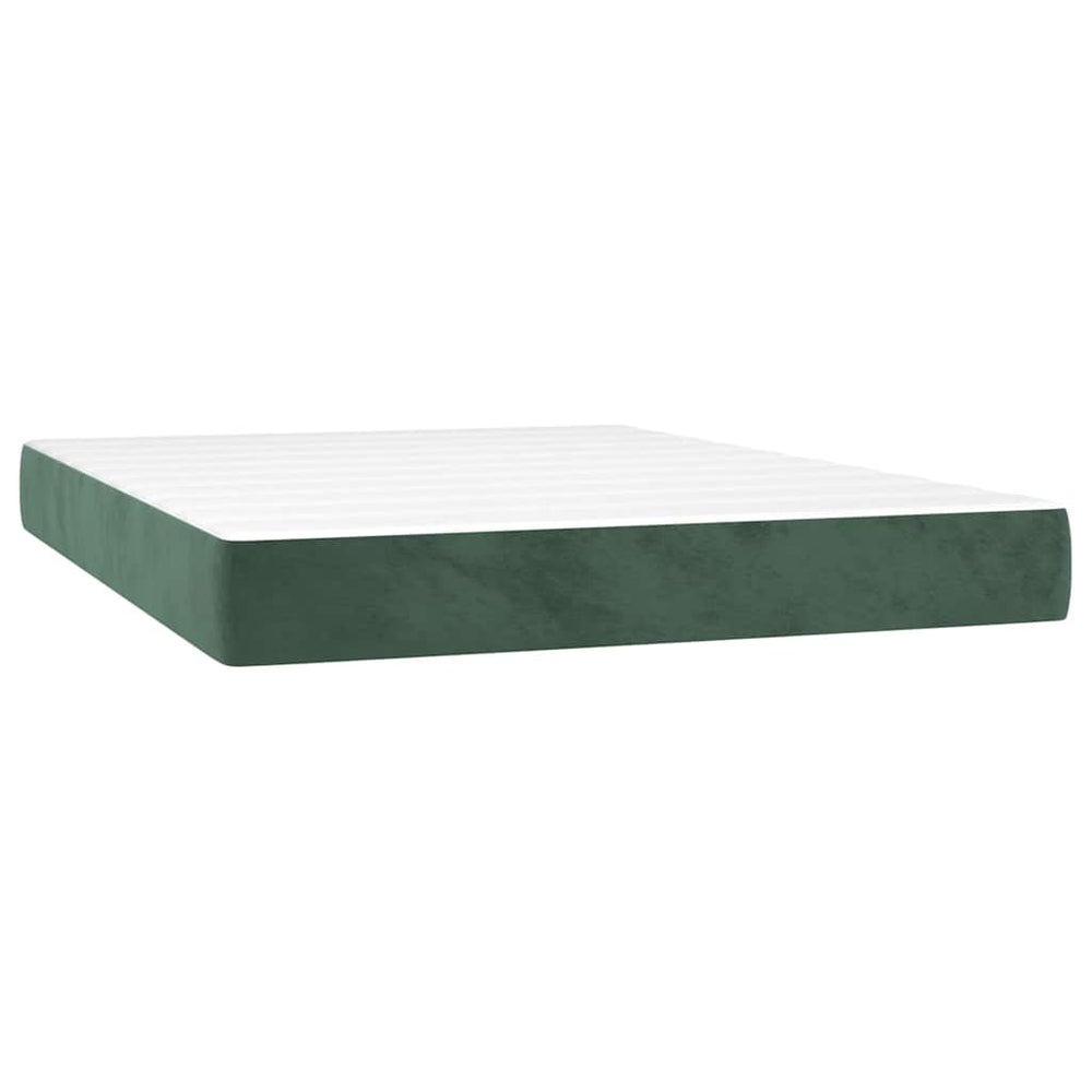 Taschenfederkernmatratze Dunkelgrün Samt 120x210