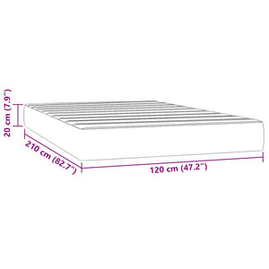 Taschenfederkernmatratze 120x210 cm Dunkelblau Samt