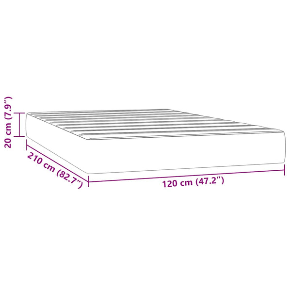 Taschenfederkernmatratze 120x210 cm Dunkelblau Samt