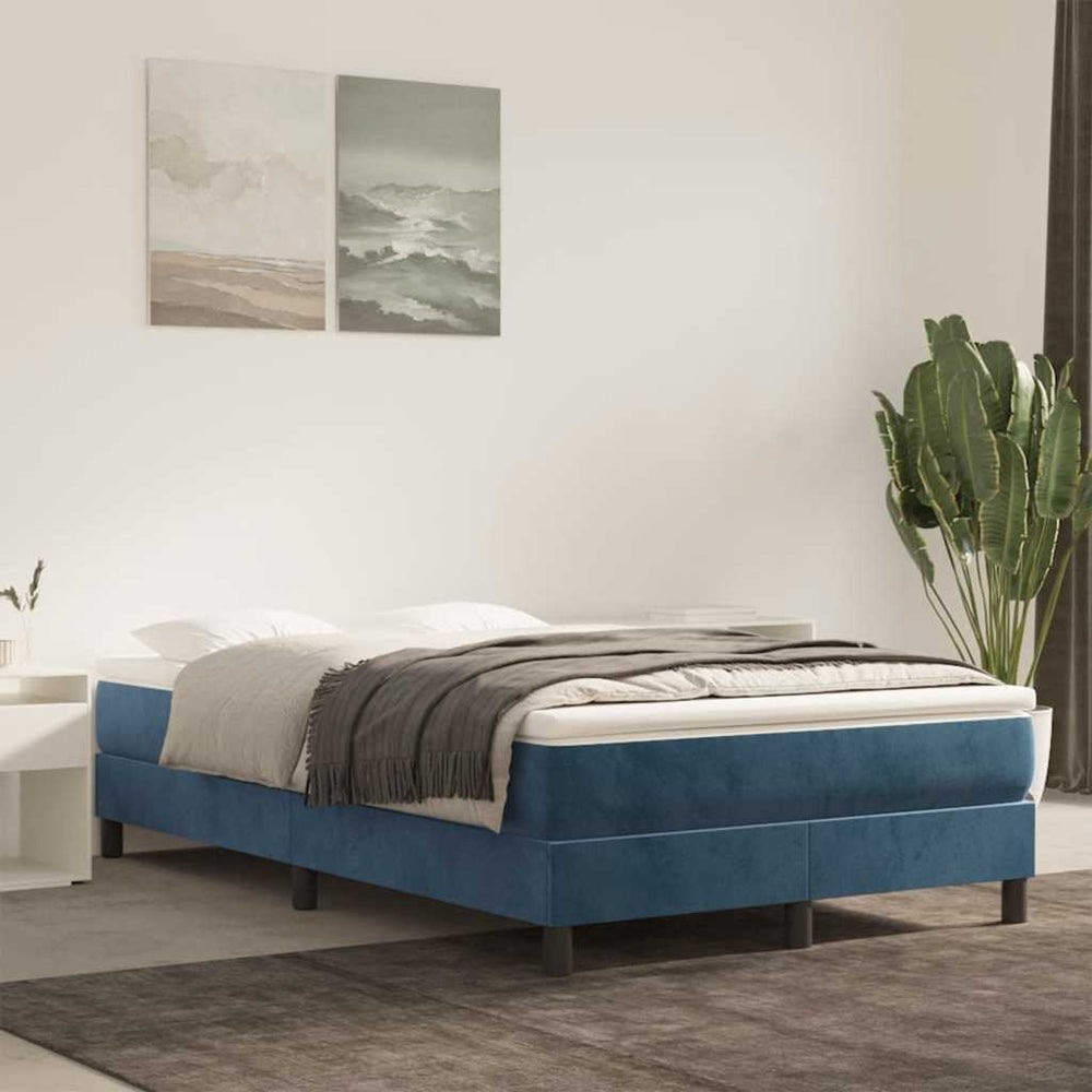 Taschenfederkernmatratze 120x210 cm Dunkelblau Samt