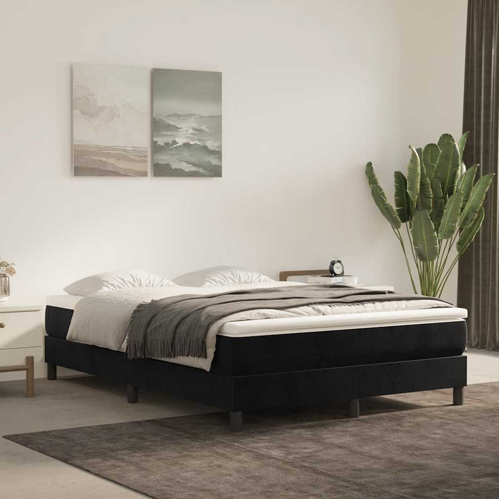 Taschenfederkernmatratze Schwarz Samt 140x210 cm