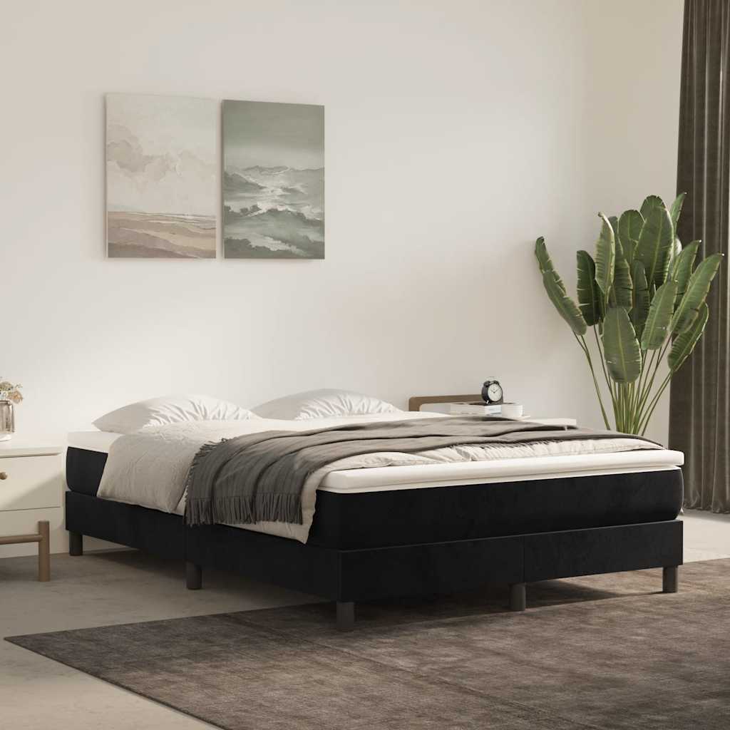 Taschenfederkernmatratze Schwarz Samt 140x210 cm