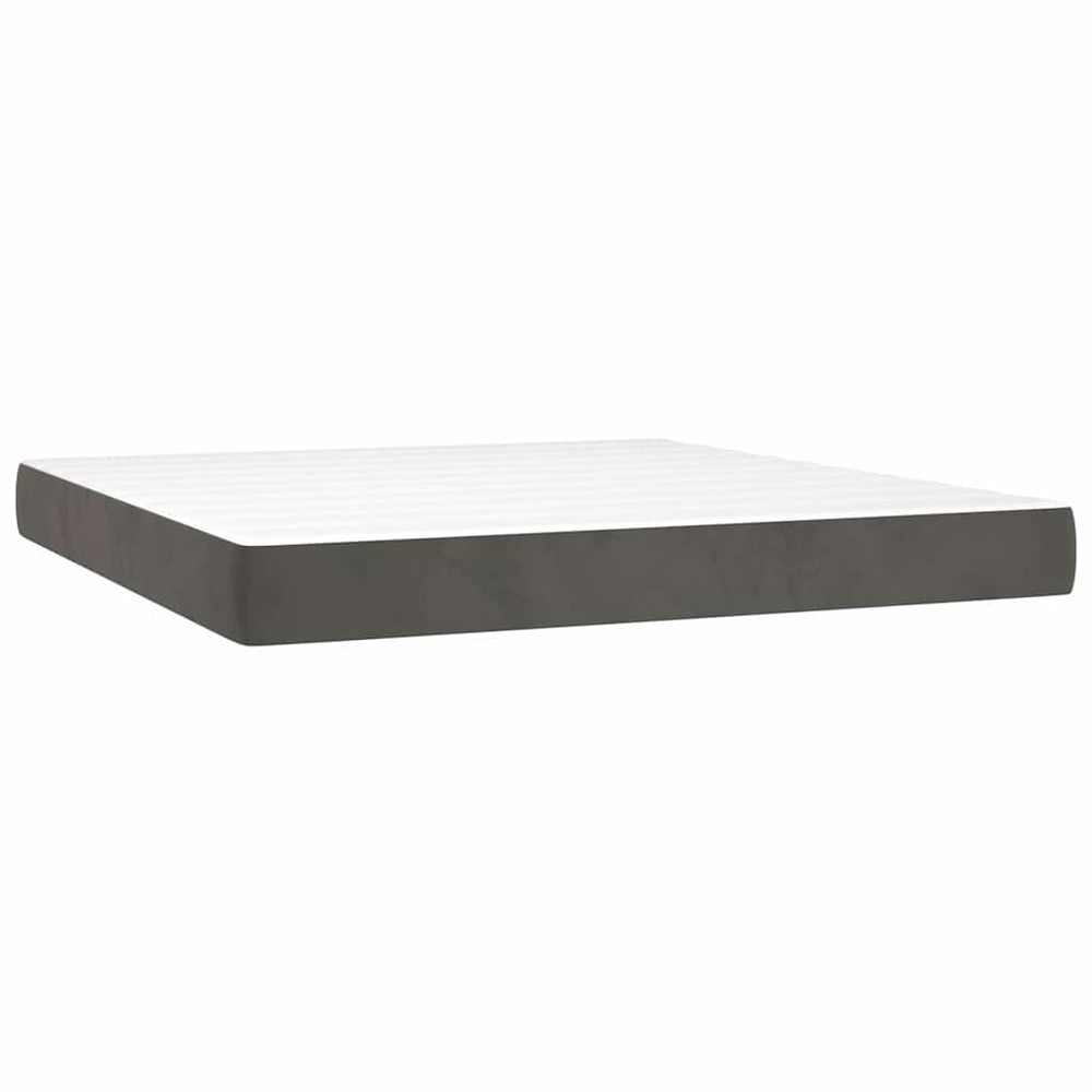 Taschenfederkernmatratze 160x210 cm Dunkelgrau Samt