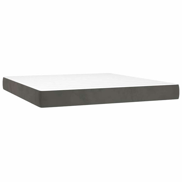 Taschenfederkernmatratze 160x210 cm Dunkelgrau Samt