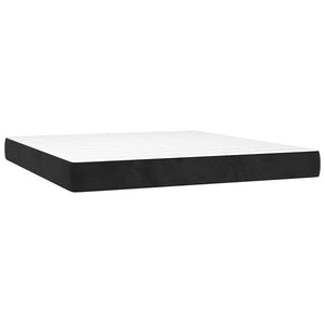 Taschenfederkernmatratze Schwarz 160x210 cm Samt