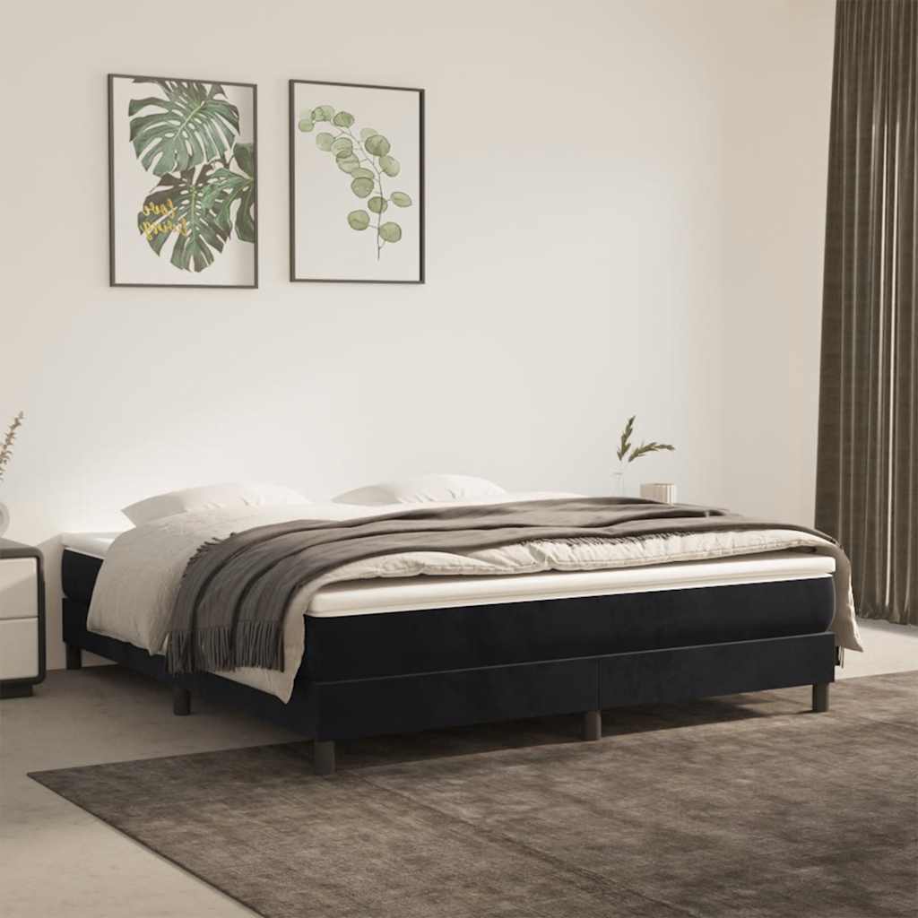 Taschenfederkernmatratze Schwarz 160x210 cm Samt