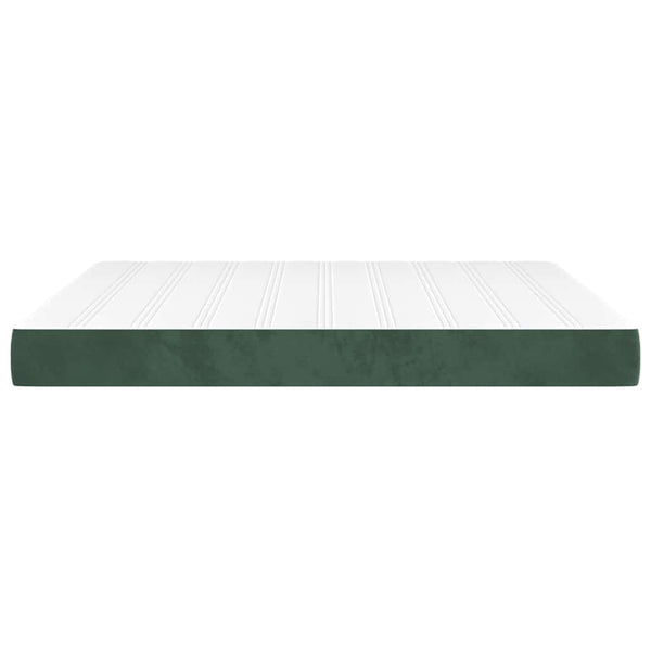 Taschenfederkernmatratze Dunkelgrün Samt 160x210 cm