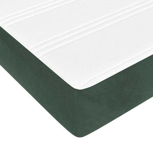 Taschenfederkernmatratze Dunkelgrün Samt 160x210 cm