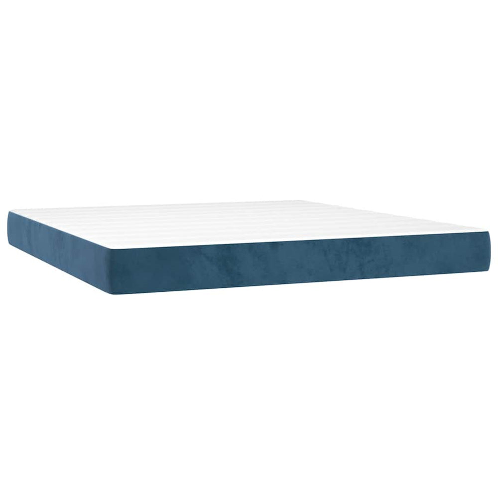Taschenfederkernmatratze Samt Dunkelblau 160x210