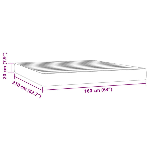Taschenfederkernmatratze Rosa Samt 160x210 cm