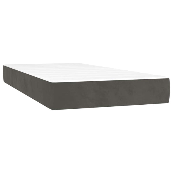 Taschenfederkernmatratze 80x220 cm Dunkelgrau Samt