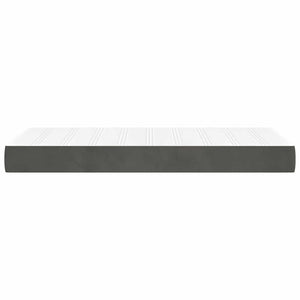 Taschenfederkernmatratze 80x220 cm Dunkelgrau Samt