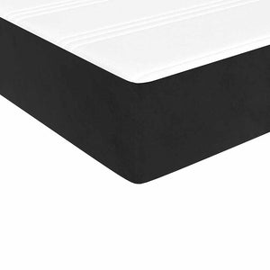 Taschenfederkernmatratze 80x220 cm Schwarz Samt