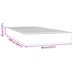 Taschenfederkernmatratze Dunkelgrün Samt 80x220 cm