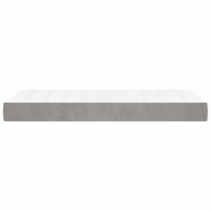 Taschenfederkernmatratze 90x220 cm Hellgrau Samt