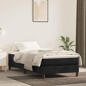 Taschenfederkernmatratze 90x220 cm Schwarz Samt