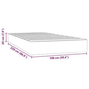 Taschenfederkernmatratze 100x220 cm Dunkelblau Samt