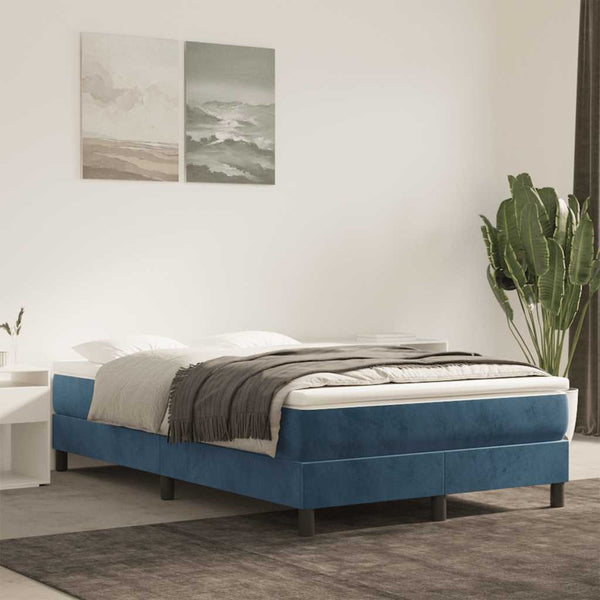 Taschenfederkernmatratze 120x220 cm Dunkelblau Samt