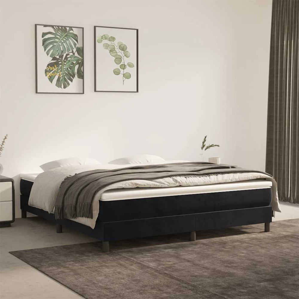 Taschenfederkernmatratze 160x220 cm Schwarz Samt