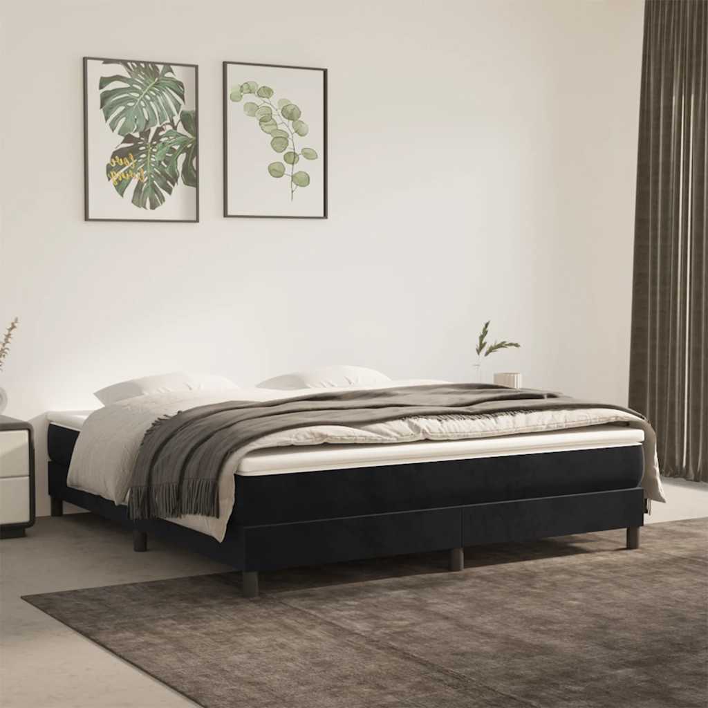 Taschenfederkernmatratze 160x220 cm Schwarz Samt
