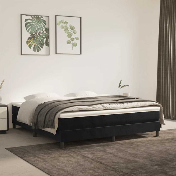 Taschenfederkernmatratze 160x220 cm Schwarz Samt