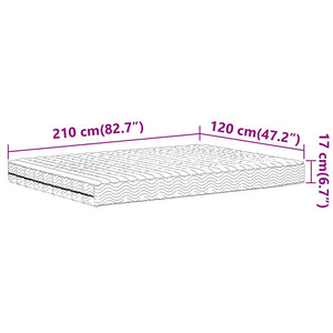 Schaumstoffmatratze 120x210 cm H2/H3